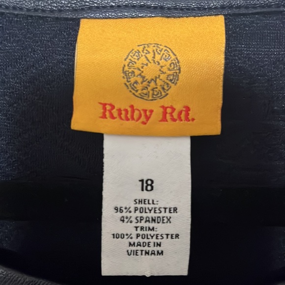 Ruby Rd. 18 Navy blue textured jacket. - Picture 4 of 4